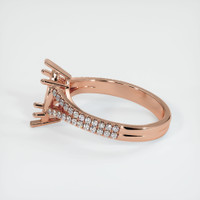 14K Rose Gold Pave Ring Setting Image