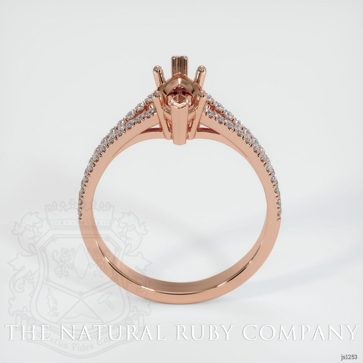 14K Rose Gold Pave Ring Setting