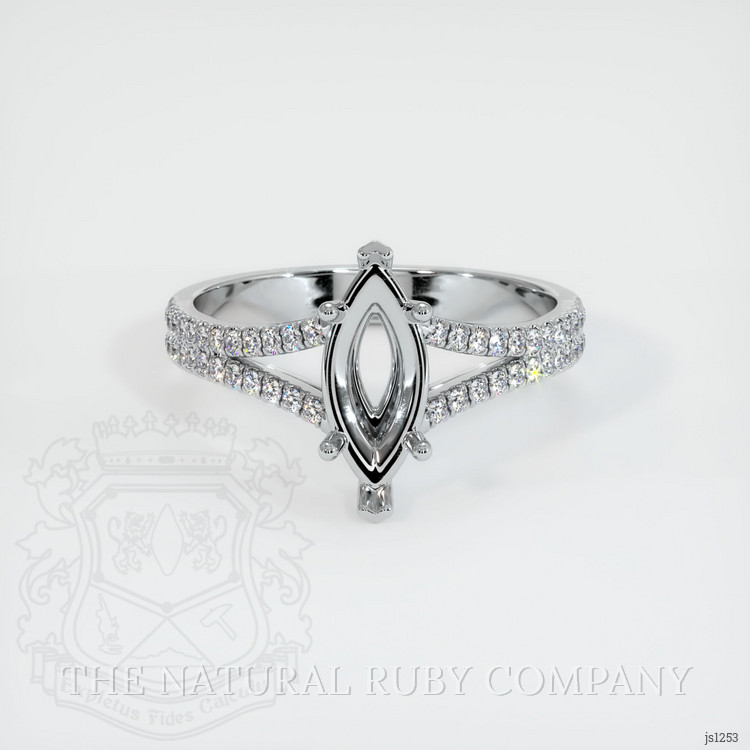 10K White Gold Pave Ring Setting