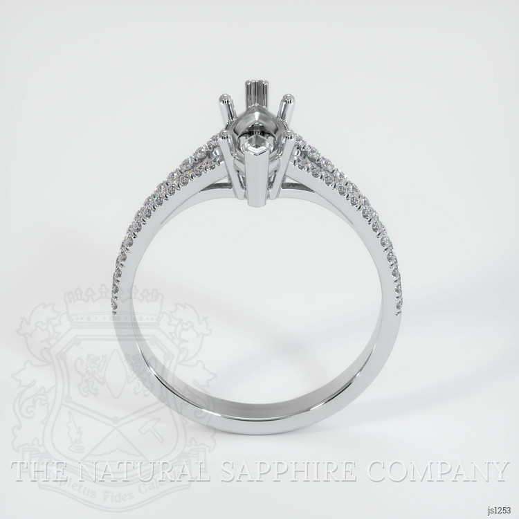 10K White Gold Pave Ring Setting