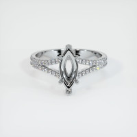 14K White Gold Pave Ring Setting Image