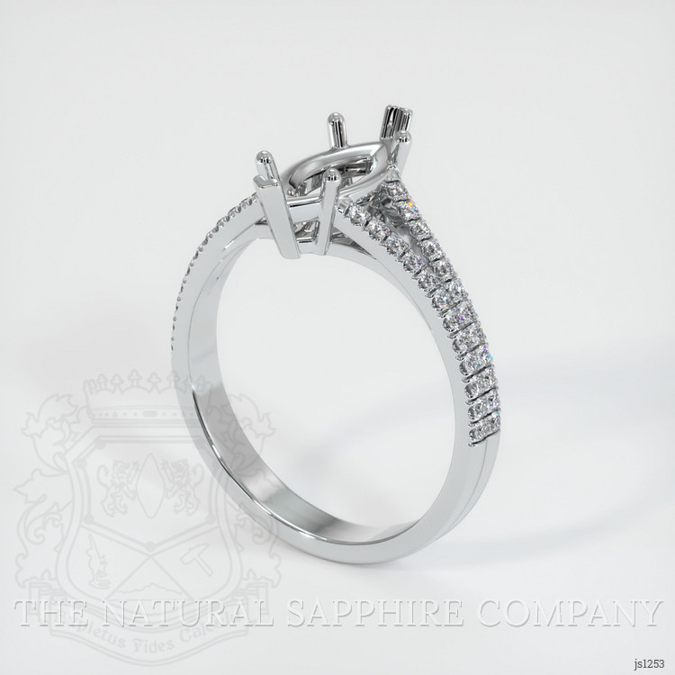 18K White Gold Pave Ring Setting