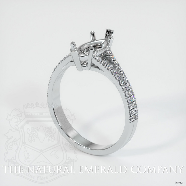 18K White Gold Pave Ring Setting