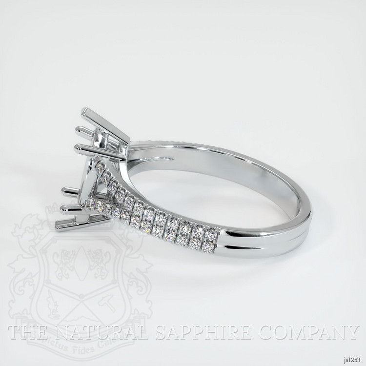 18K White Gold Pave Ring Setting