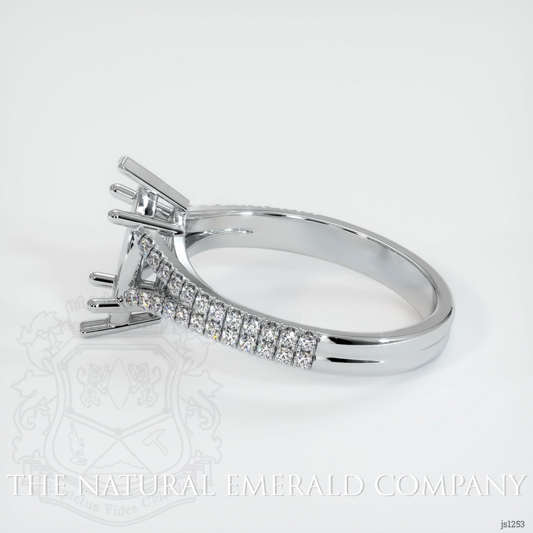 18K White Gold Pave Ring Setting