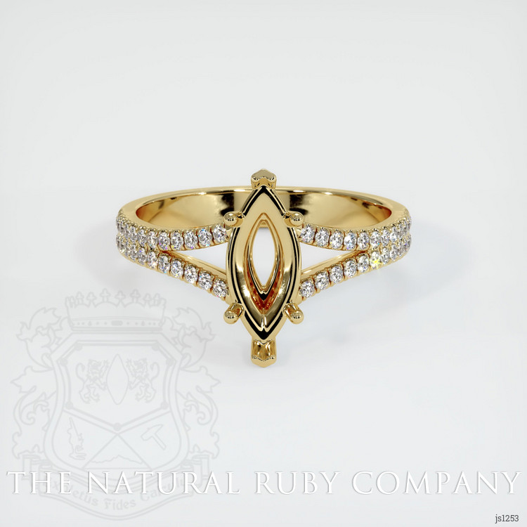 14K Yellow Gold Pave Ring Setting