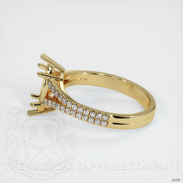 14K Yellow Gold Pave Ring Setting