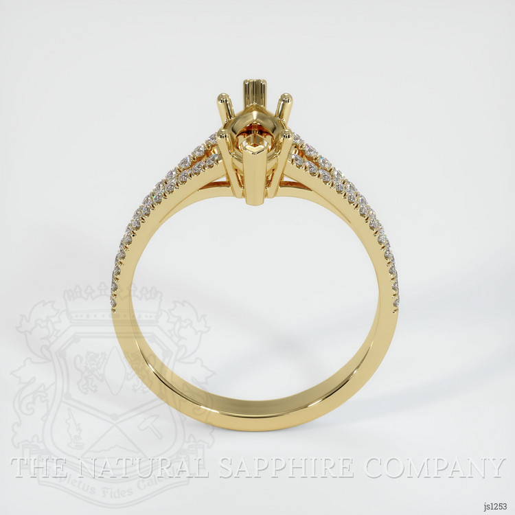 14K Yellow Gold Pave Ring Setting