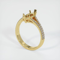 18K Yellow Gold Pave Ring Setting Video