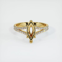 18K Yellow Gold Pave Ring Setting Image
