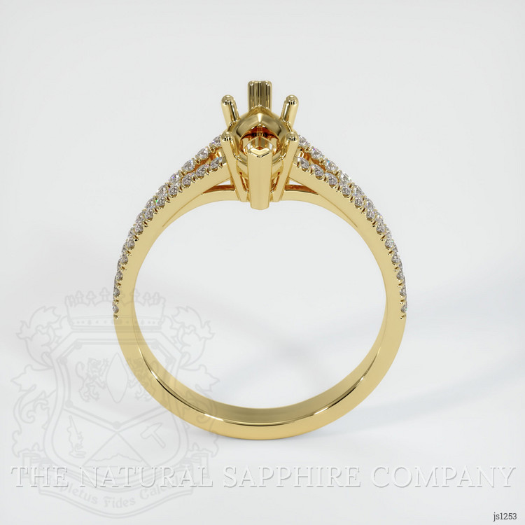 18K Yellow Gold Pave Ring Setting