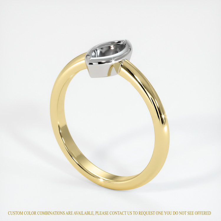 14K White & Yellow Vedic Ring Setting