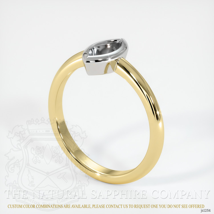 14K White & Yellow Vedic Ring Setting