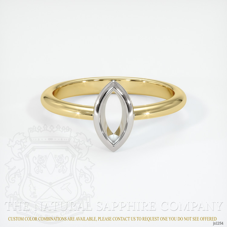 14K White & Yellow Vedic Ring Setting