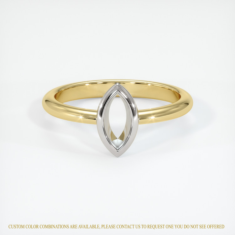 14K White & Yellow Vedic Ring Setting