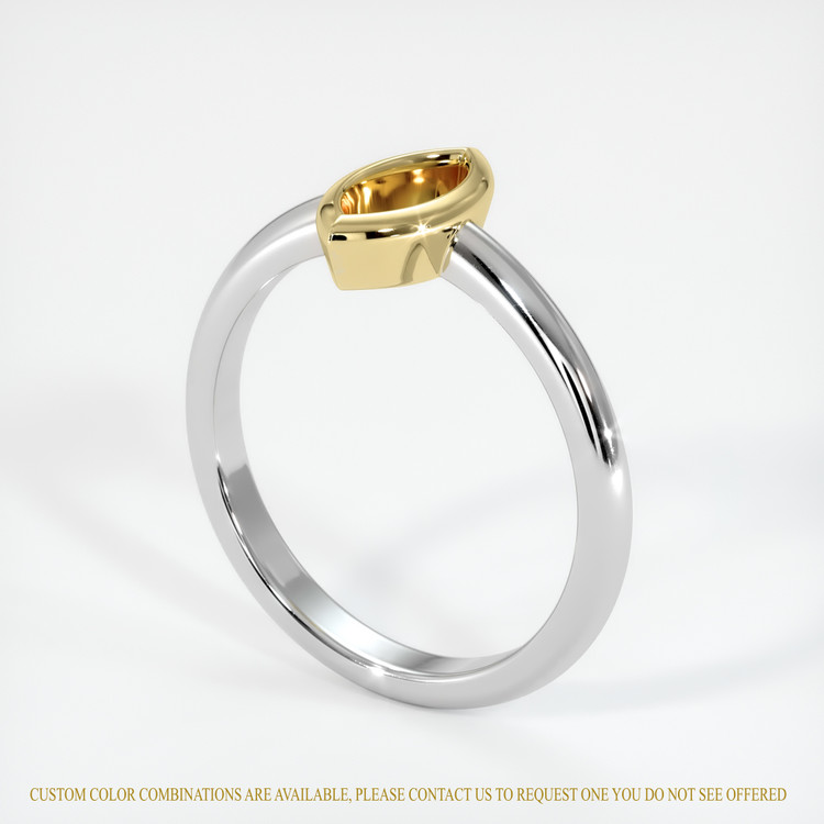 14K Yellow & White Vedic Ring Setting