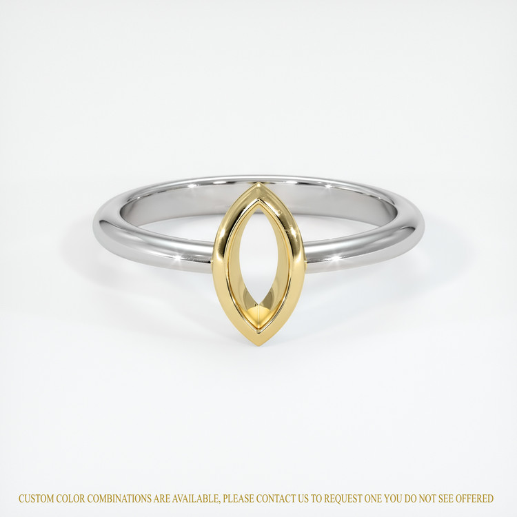 14K Yellow & White Vedic Ring Setting