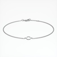 14K White Gold Vedic Bracelet Setting Image