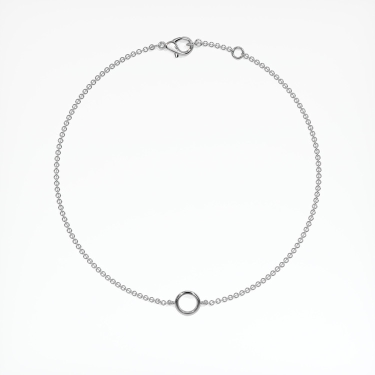 14K White Gold Vedic Bracelet Setting