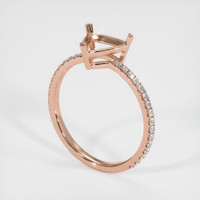 Pave Ruby Ring 1.26 Ct., 14K Rose Gold Combination Setting