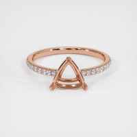 14K Rose Gold Pave Ring Setting Image