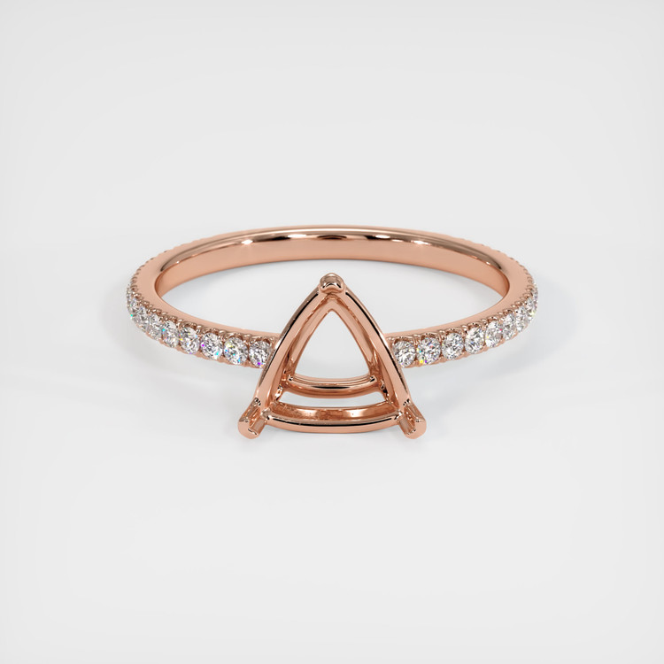 14K Rose Gold Pave Ring Setting