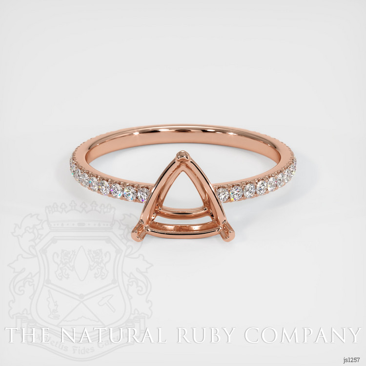14K Rose Gold Pave Ring Setting