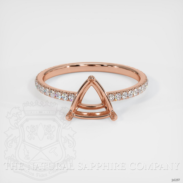 14K Rose Gold Pave Ring Setting