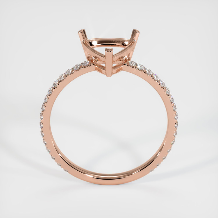 14K Rose Gold Pave Ring Setting