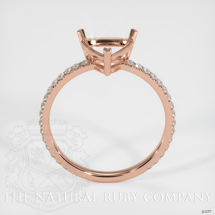 14K Rose Gold Pave Ring Setting
