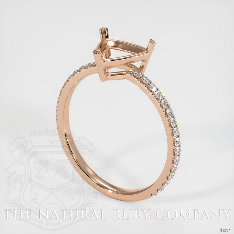 18K Rose Gold Pave Ring Setting