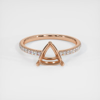 18K Rose Gold Pave Ring Setting Image