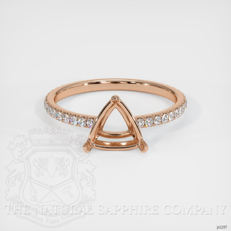 18K Rose Gold Pave Ring Setting