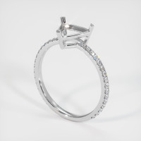 Pave Peridot Ring 7.10 Ct., 14K White Gold Combination Setting