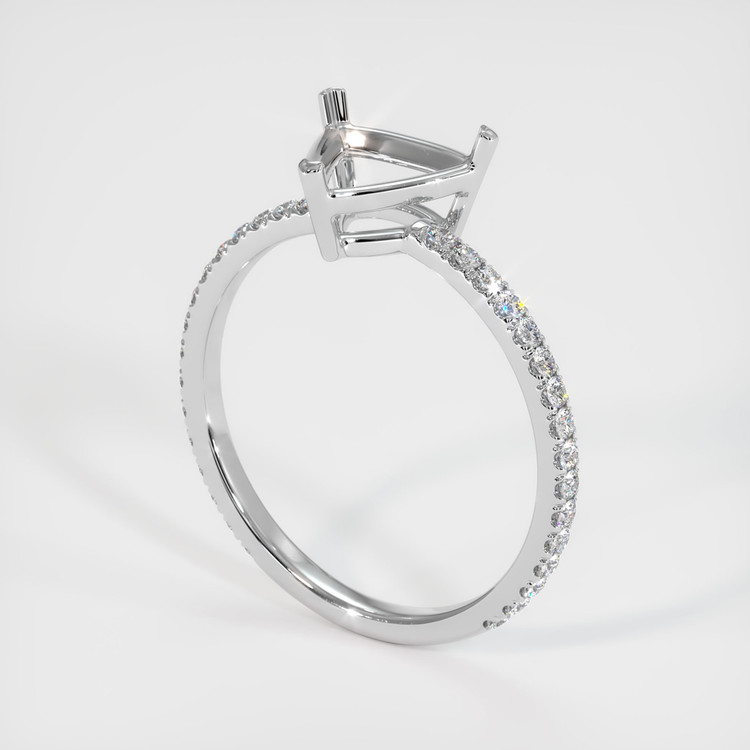 Pave Peridot Ring 7.10 Ct., 14K White Gold