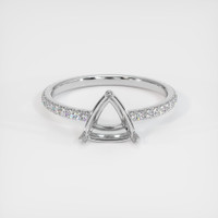 14K White Gold Pave Ring Setting Image