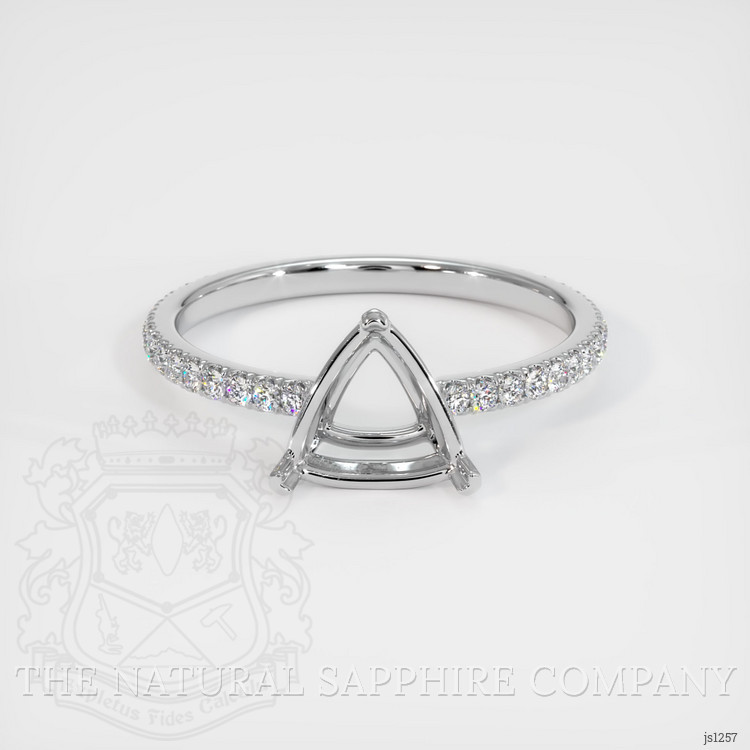 14K White Gold Pave Ring Setting