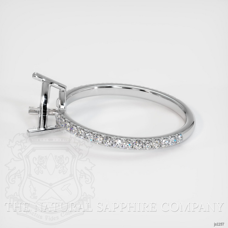 14K White Gold Pave Ring Setting