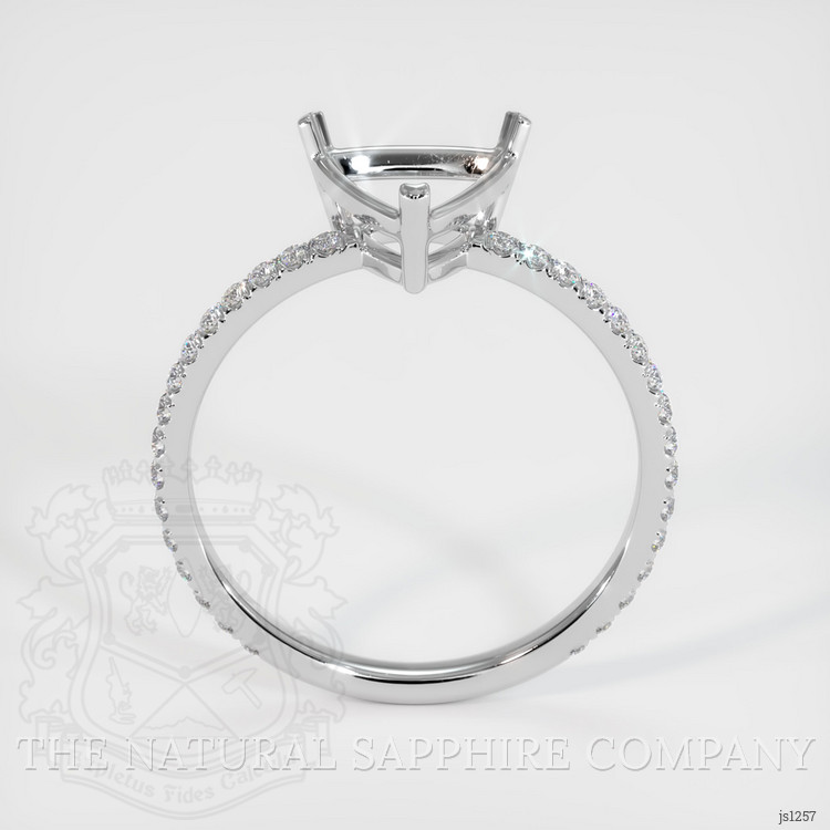 14K White Gold Pave Ring Setting