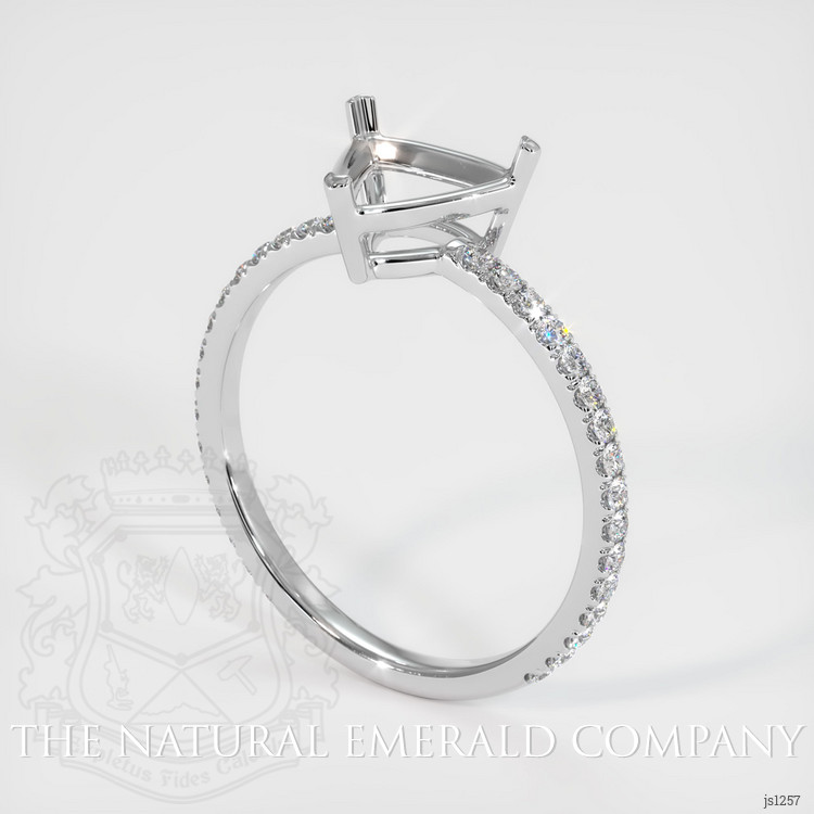 18K White Gold Pave Ring Setting