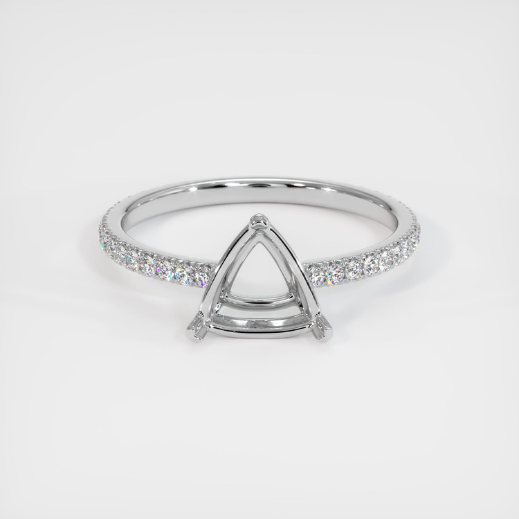 18K White Gold Pave Ring Setting