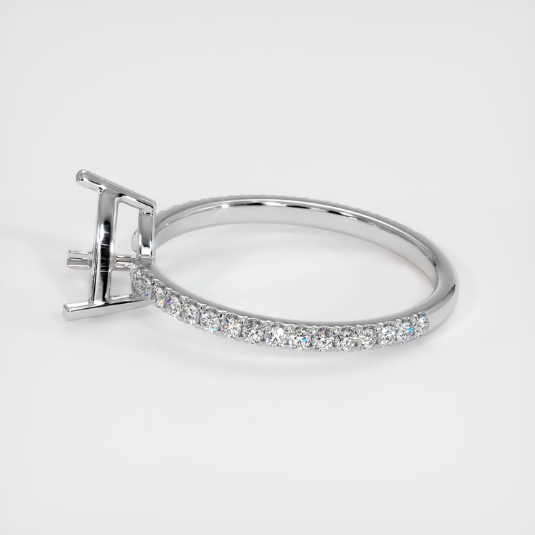 18K White Gold Pave Ring Setting