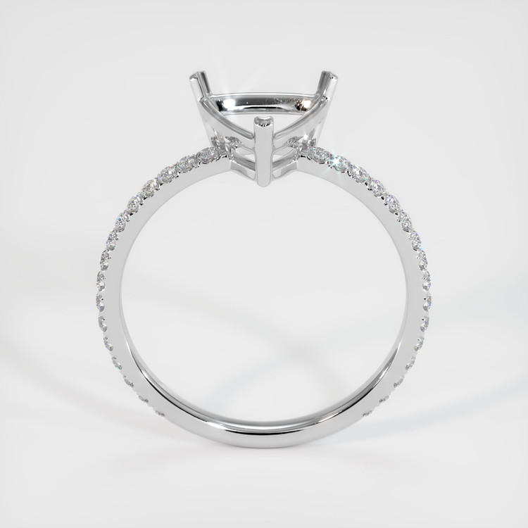18K White Gold Pave Ring Setting