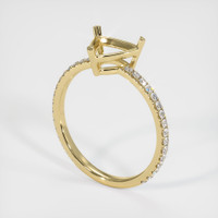 14K Yellow Gold Pave Ring Setting Video