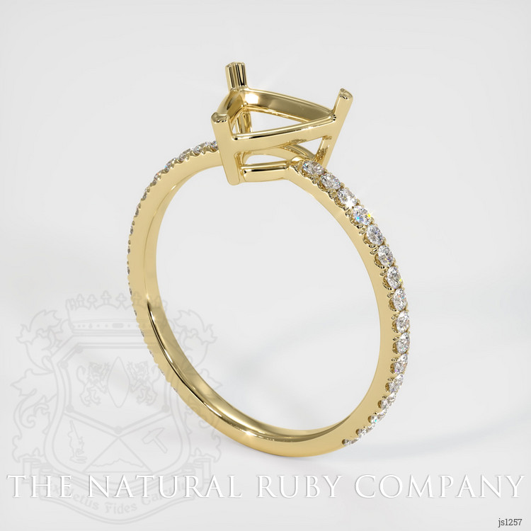 14K Yellow Gold Pave Ring Setting