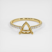 14K Yellow Gold Pave Ring Setting Image