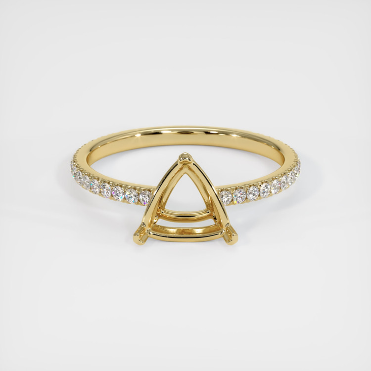 14K Yellow Gold Pave Ring Setting