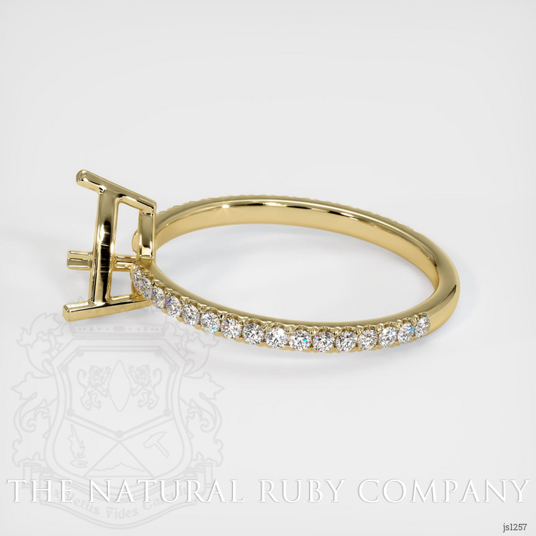 14K Yellow Gold Pave Ring Setting
