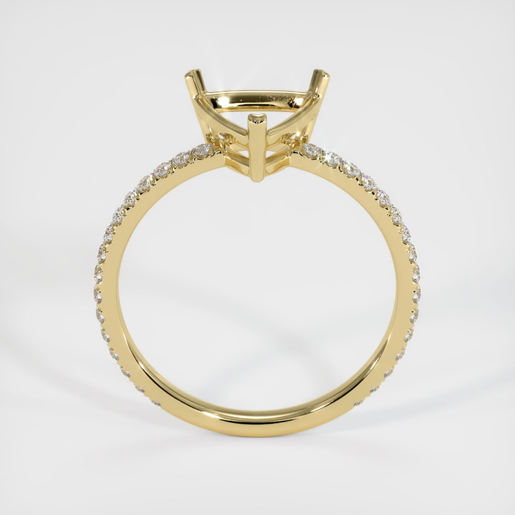 14K Yellow Gold Pave Ring Setting