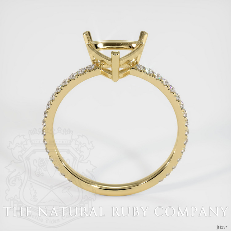 14K Yellow Gold Pave Ring Setting